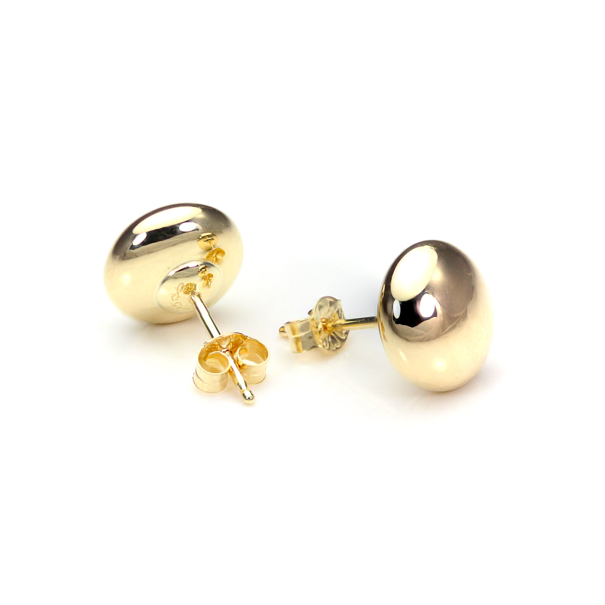 Boucles d'oreilles à tige rondes en or jaune 9 carats