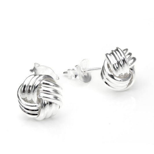 Boucles d'oreilles à tige en argent sterling 8 mm à 4 brins