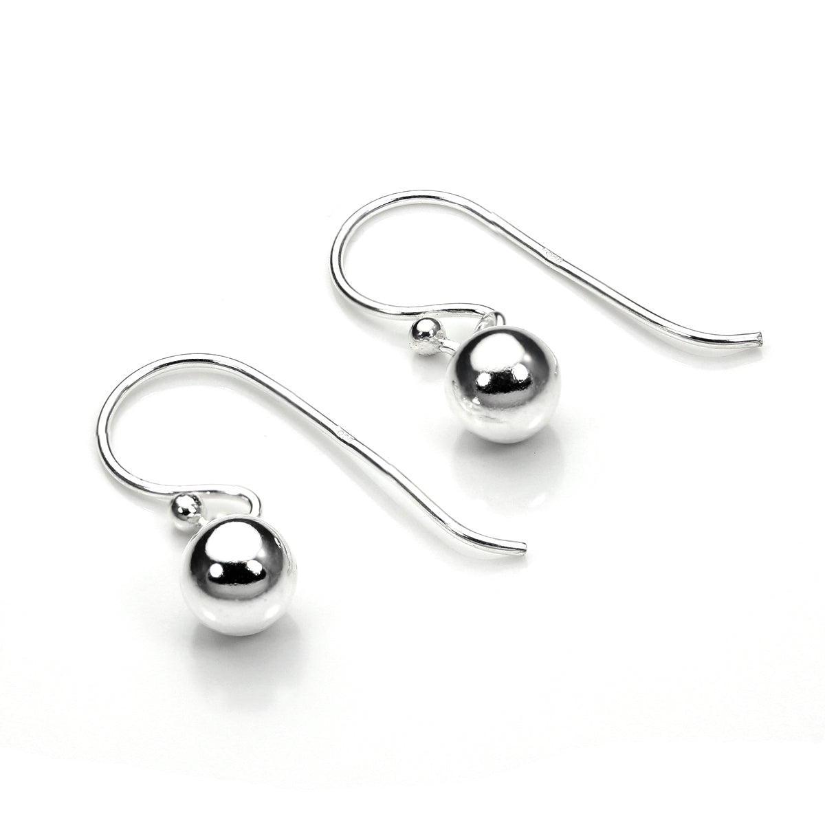 Boucles d'oreilles pendantes en argent sterling de 5 mm