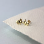 Boucles d'oreilles à tige en or jaune 9 carats en forme de lapin