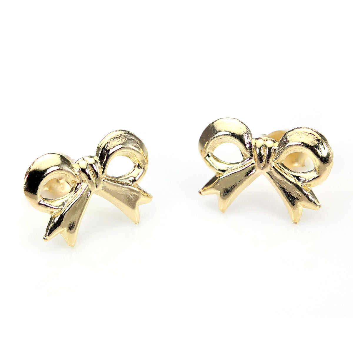 Boucles d'oreilles à tige en or jaune 9 carats avec nœud