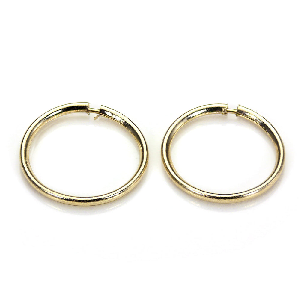 Boucles d'oreilles créoles légères en or 9 carats de 10 mm
