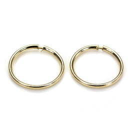 Boucles d'oreilles créoles légères en or 9 carats de 10 mm