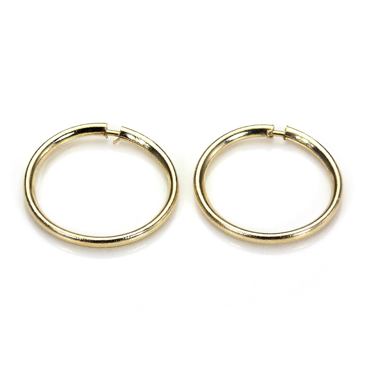 Boucles d'oreilles créoles légères en or 9 carats de 10 mm