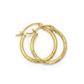 Boucles d'oreilles créoles dormeuses à motifs en or 9 carats de 15 mm