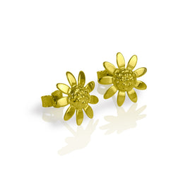 Boucles d'oreilles à tige tournesol en or 9 carats
