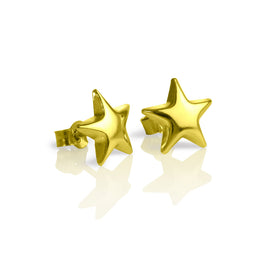 Boucles d'oreilles à tige en or 9 carats avec étoile