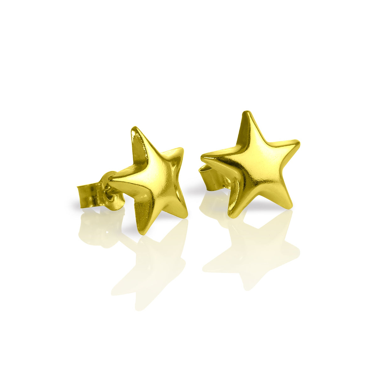 Boucles d'oreilles à tige en or 9 carats avec étoile