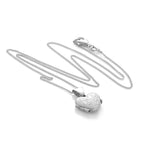 Petit médaillon en forme de cœur gravé en argent sterling sur chaîne