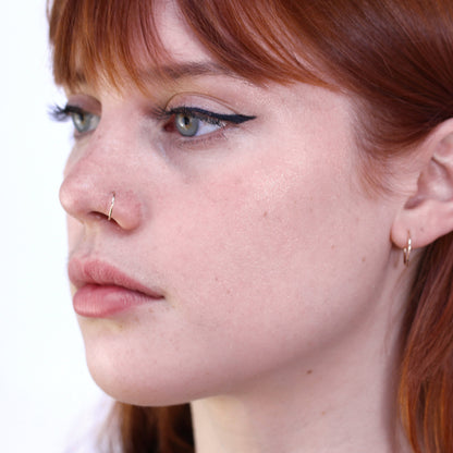 Anneau de nez léger en or 9 carats de 10 mm