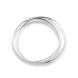 Bagues triples entrelacées en argent sterling
