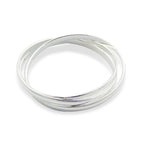 Bagues triples entrelacées en argent sterling