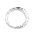 Bagues triples entrelacées en argent sterling