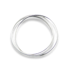 Bagues triples entrelacées en argent sterling