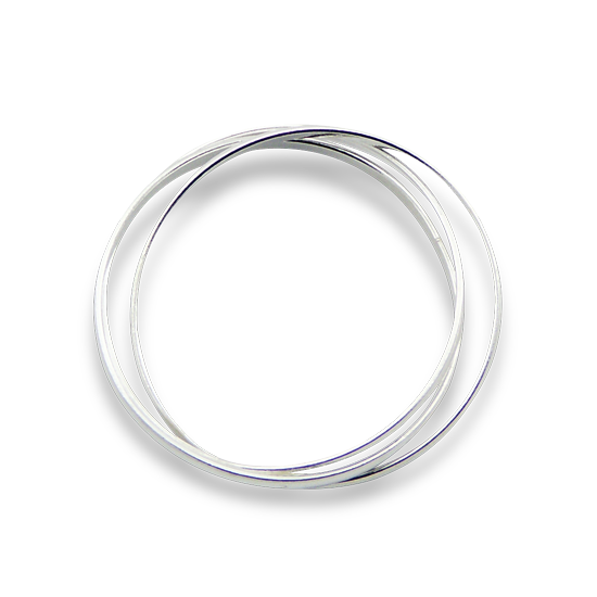 Bagues triples entrelacées en argent sterling