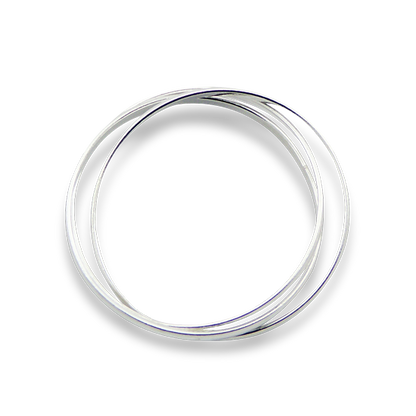 Bagues triples entrelacées en argent sterling