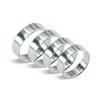 Bague en argent sterling fabriquée à la main de 6 mm