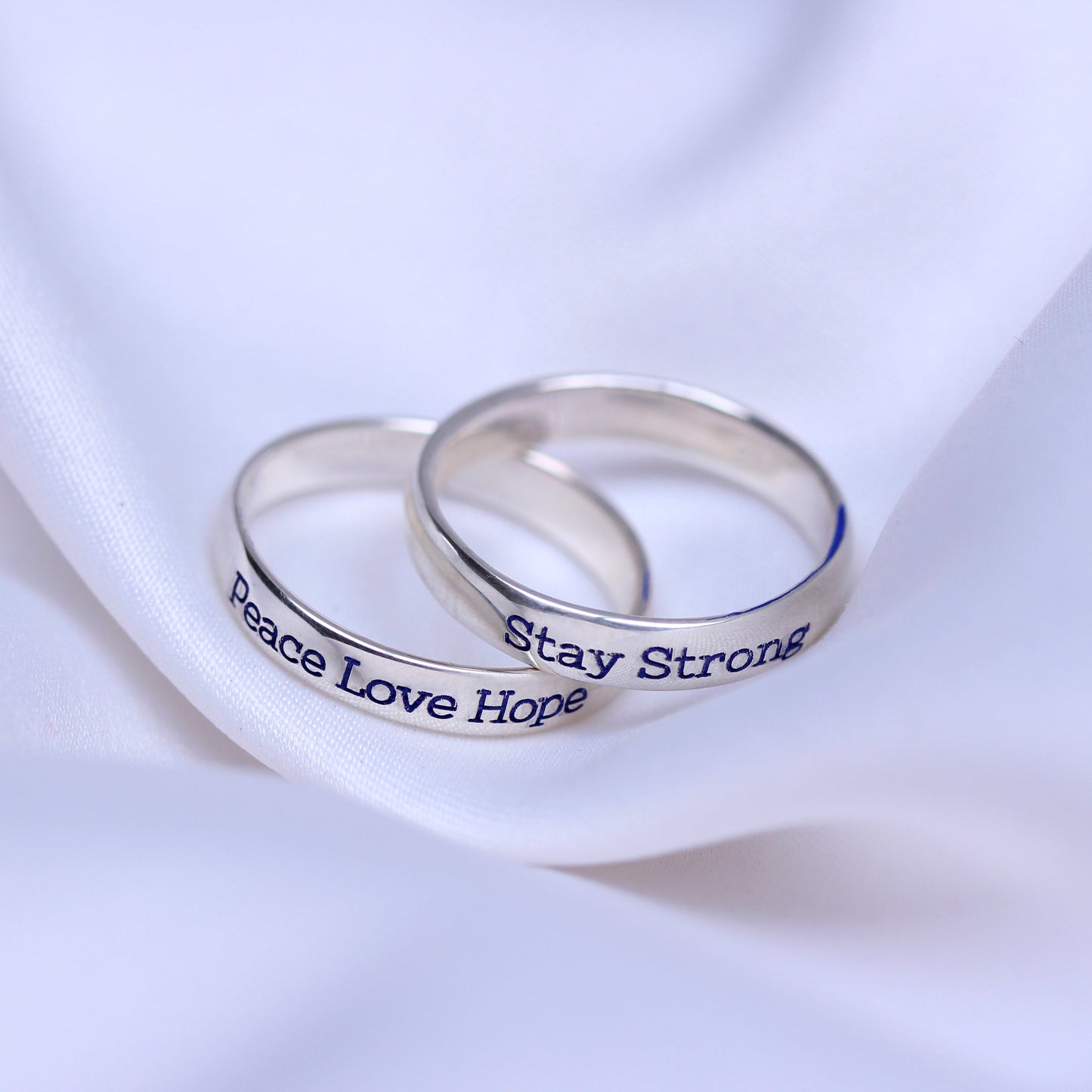 Bague en argent sterling fabriquée à la main de 6 mm