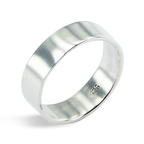 Bague en argent sterling fabriquée à la main de 6 mm