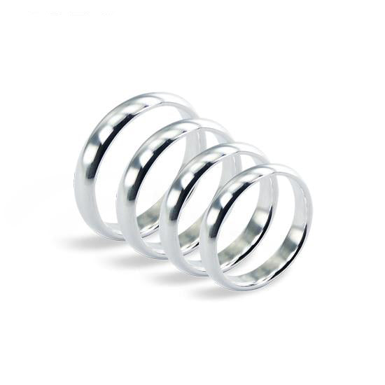 Alliance en argent sterling de 4 mm fabriquée à la main