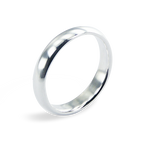 Alliance en argent sterling de 4 mm fabriquée à la main