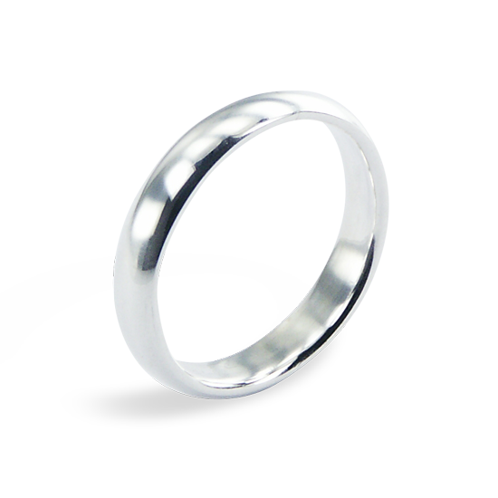 Alliance en argent sterling de 4 mm fabriquée à la main