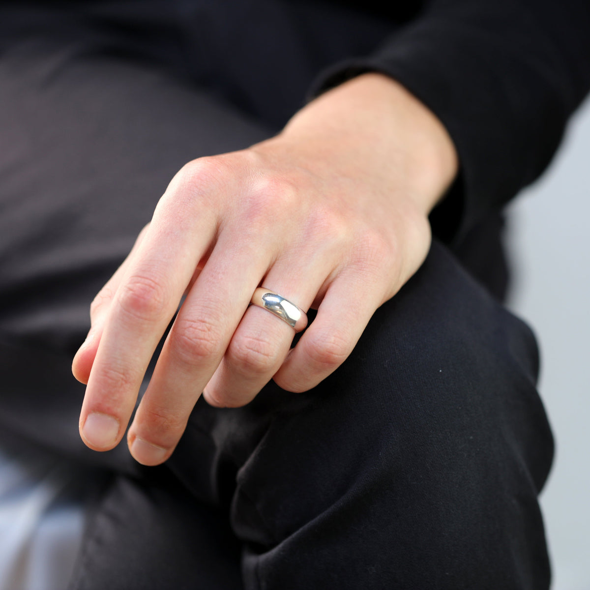 Alliance en argent sterling de 7 mm
