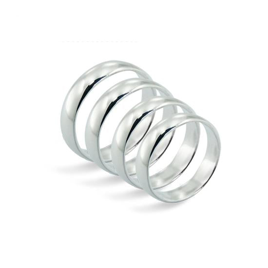 Alliance ronde en argent sterling de 5 mm