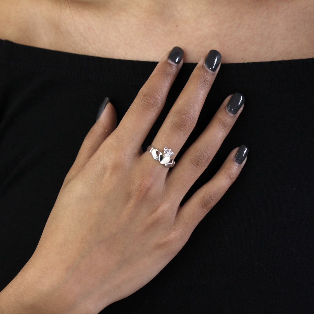 Bague Claddagh en argent sterling