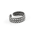 Bague d'orteil réglable en argent sterling avec couronne de laurier de 5 mm