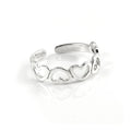 Bague d'orteil réglable en argent sterling de 4 mm avec cœurs inversés