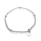 Bracelet à breloques extensible en argent sterling avec perles