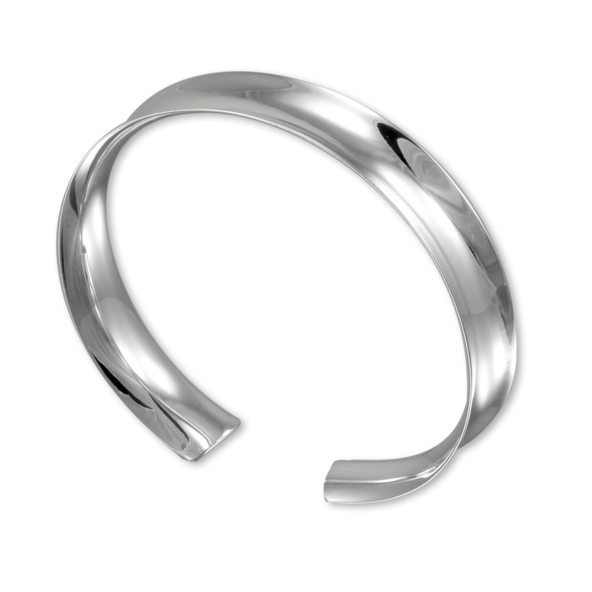 Bracelet concave en argent sterling