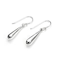 Boucles d'oreilles pendantes allongées creuses en argent sterling