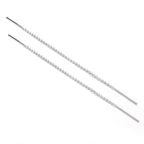 Boucles d'oreilles longues en argent sterling avec chaîne Belcher