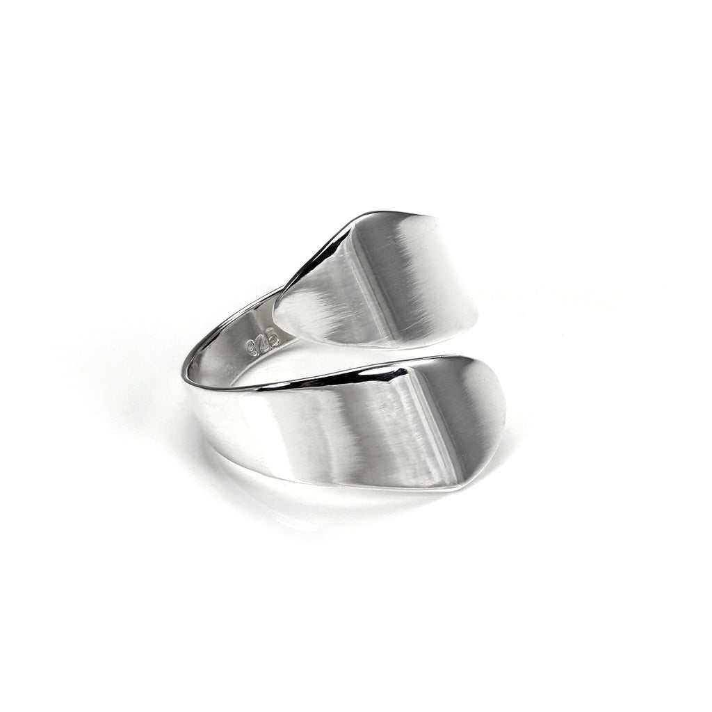 Bague spirale conique large et réglable en argent sterling