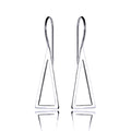 Boucles d'oreilles pendantes triangulaires en argent sterling
