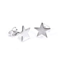 Boucles d'oreilles à tige en argent sterling poli en forme d'étoile