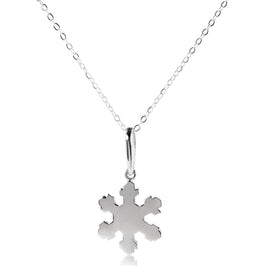 Pendentif flocon de neige de Noël en argent sterling