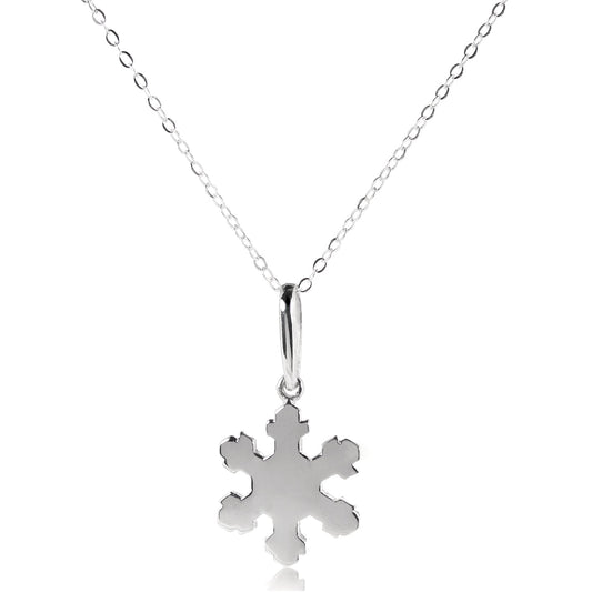 Pendentif flocon de neige de Noël en argent sterling