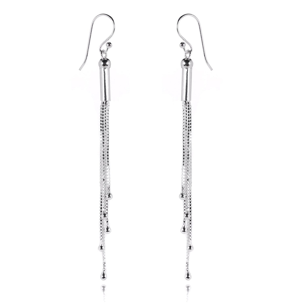 Boucles d'oreilles chandelier à pampilles en argent sterling