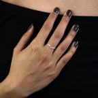 Bague empilable en argent sterling 1 mm avec simple torsion - Taille 48 - 62,5
