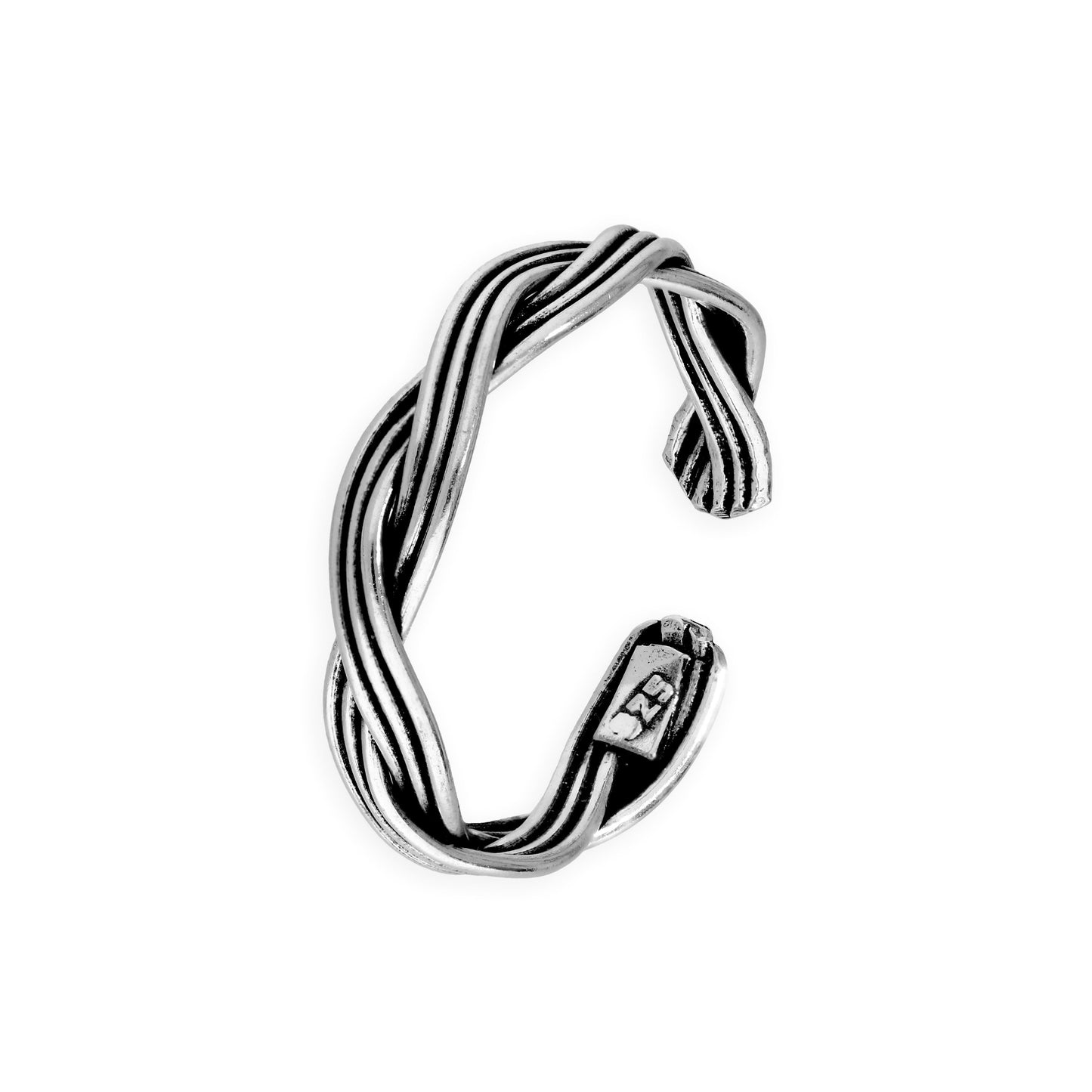Bague tissée en argent sterling