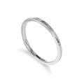 Bague empilable en argent sterling uni de 2 mm, taille 48 - 62,5