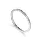 Bague empilable en argent sterling uni de 2 mm, taille 48 - 62,5