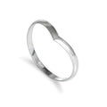 Bague empilable en argent sterling 2 mm avec motif simple en forme de bréchet, taille 48 - 62,5