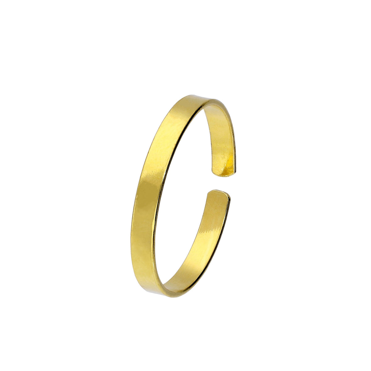 Bague d'orteil en argent sterling plaqué or uni