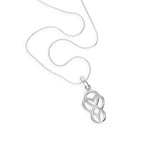 Collier avec pendentif symbole du cœur infini en argent sterling, 35 à 55 cm