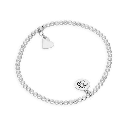 Bracelet extensible en argent sterling avec symbole hindou Om