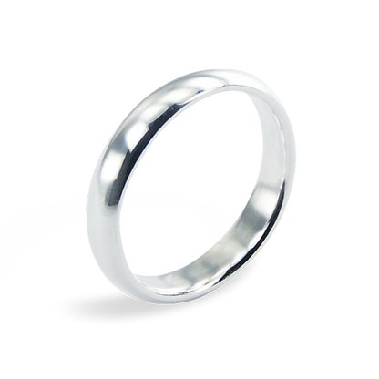Alliance en argent sterling de 4 mm fabriquée à la main